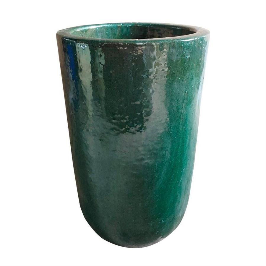 Vaso in terra cotta verde bottiglia 38x58 cm - Inca