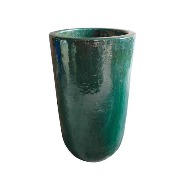 Vaso in terra cotta da interno o esterno verde 30x50 cm - Inca