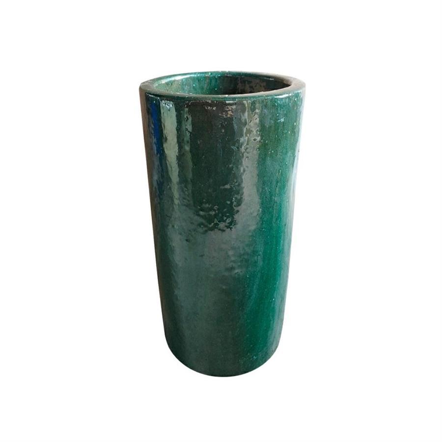 Vaso da esterno in terra cotta verde 23x47 cm - Inca