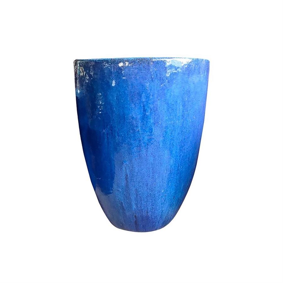 Vaso design in terracotta azzurro 39x51 cm - Canar