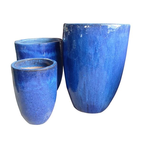 Vaso decorativo da esterno 29x41 cm blu cobalto - Canar