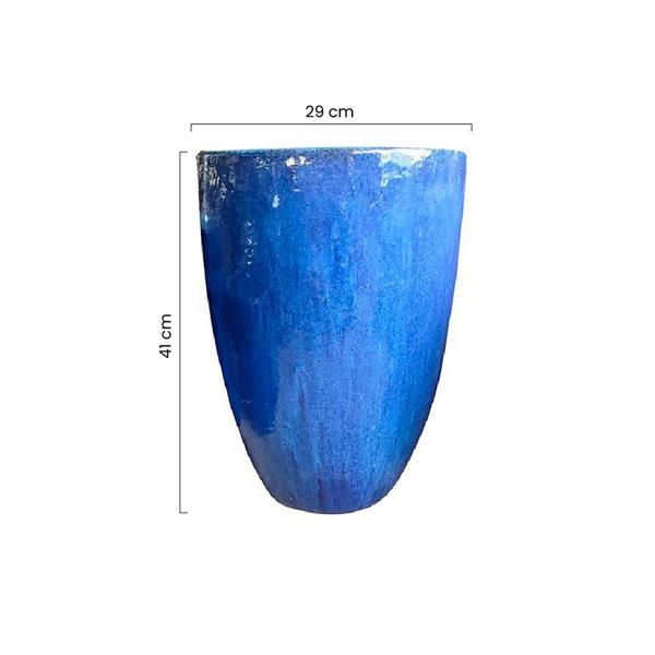 Vaso decorativo da esterno 29x41 cm blu cobalto - Canar