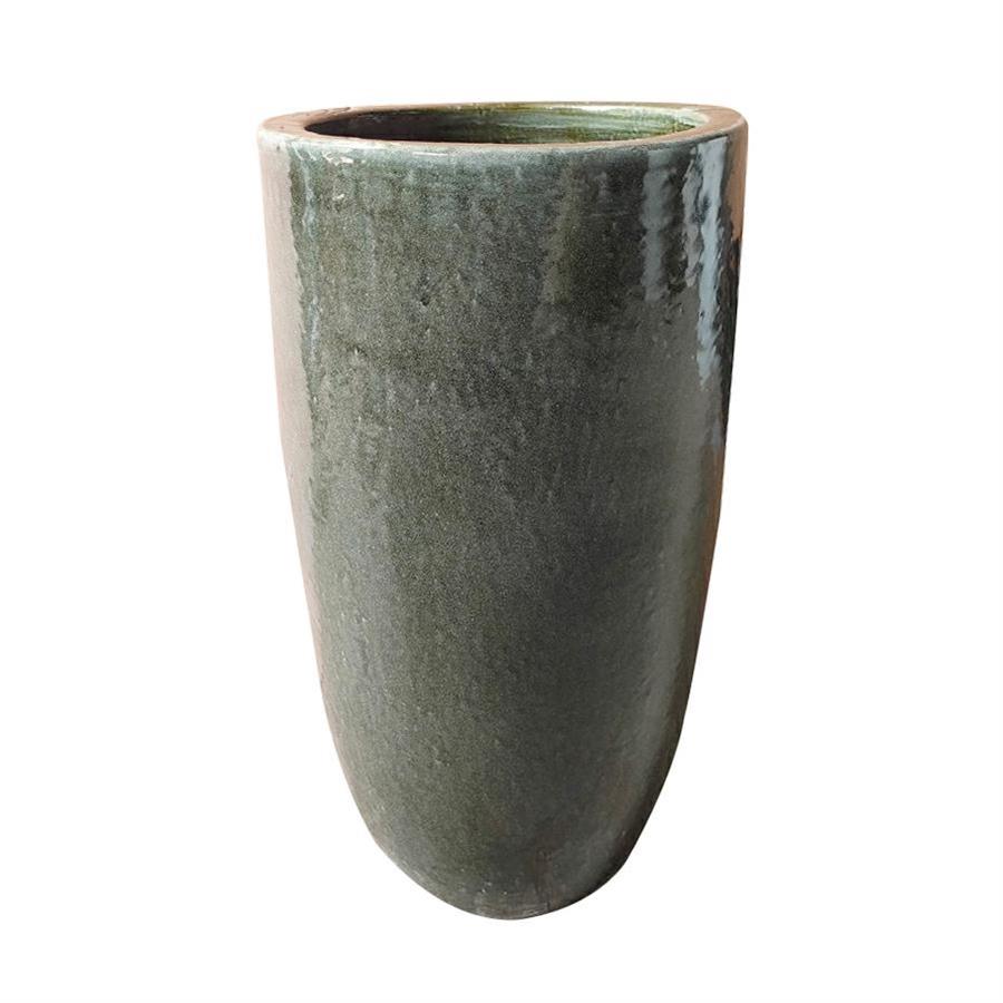 Vaso in terracotta decorato grigio 60x100 cm - Rajada