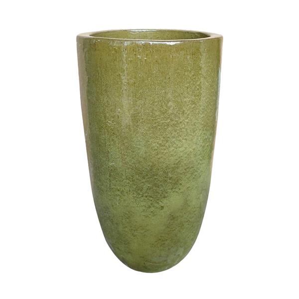 Vaso in terracotta decorato verde chiaro 60x100 cm - Rajada