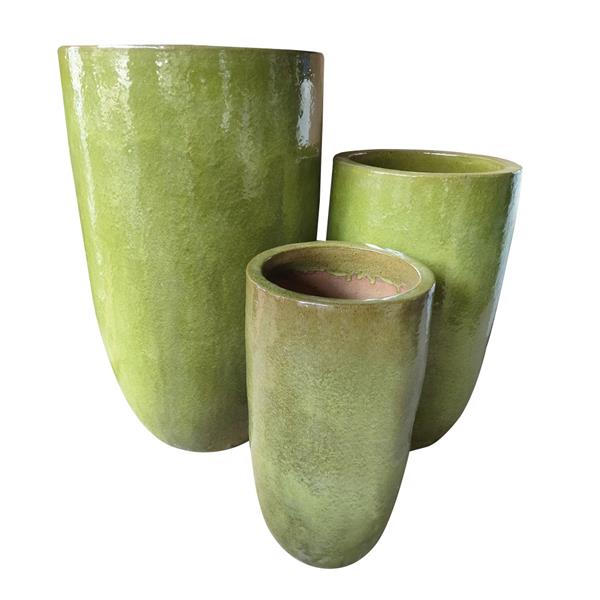 Vaso in terracotta verde 46x78 cm - Rajada