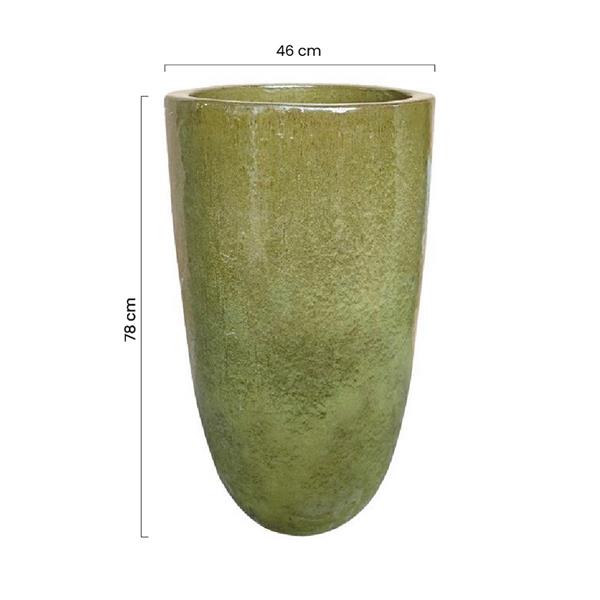 Vaso in terracotta verde 46x78 cm - Rajada
