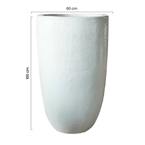 Vaso in ceramica smaltata bianco 60x100 cm - Real
