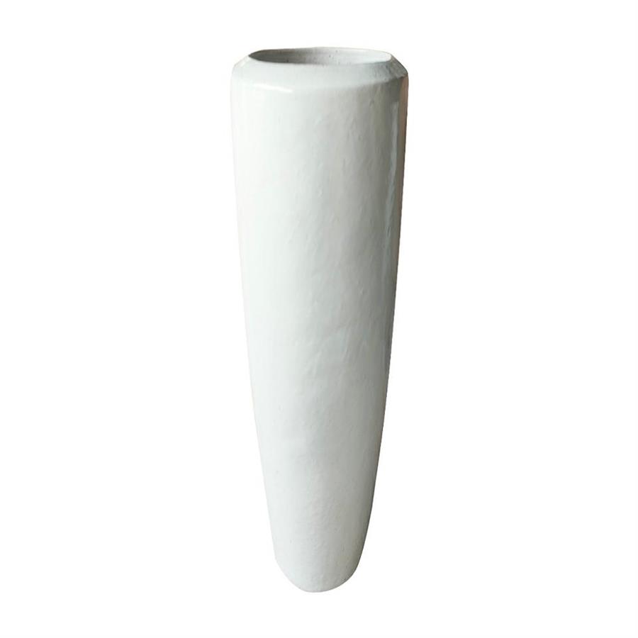 Vaso bianco in ceramica lucida 40x122 cm - Tropicana