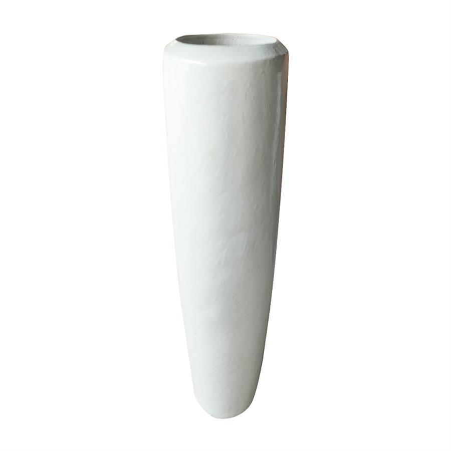 Vaso bianco in ceramica lucida 40x122 cm - Tropicana