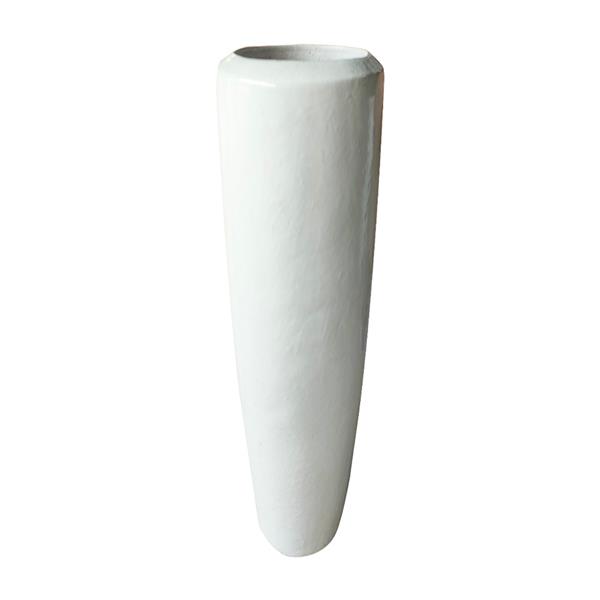 Vaso bianco in ceramica lucida 40x122 cm - Tropicana