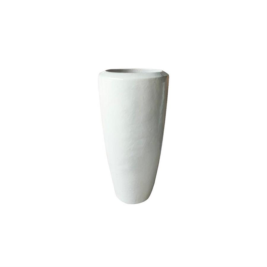 Vaso in ceramica bianco lucido 38x72 cm - Tropicana