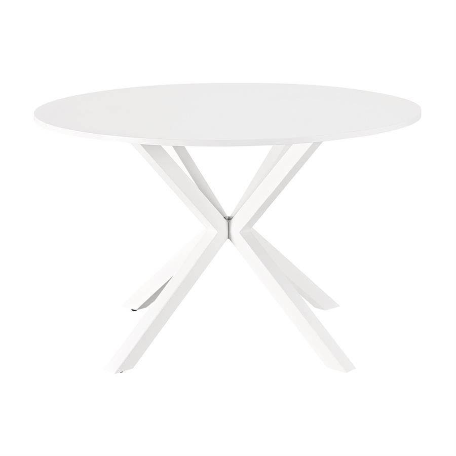 Tavolo tondo 120 cm bianco con gambe bianche - Gabry