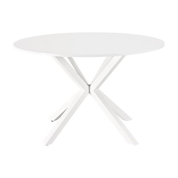 Tavolo tondo 120 cm bianco con gambe bianche - Gabry