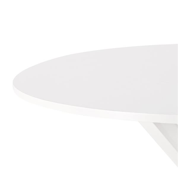 Tavolo tondo 120 cm bianco con gambe bianche - Gabry