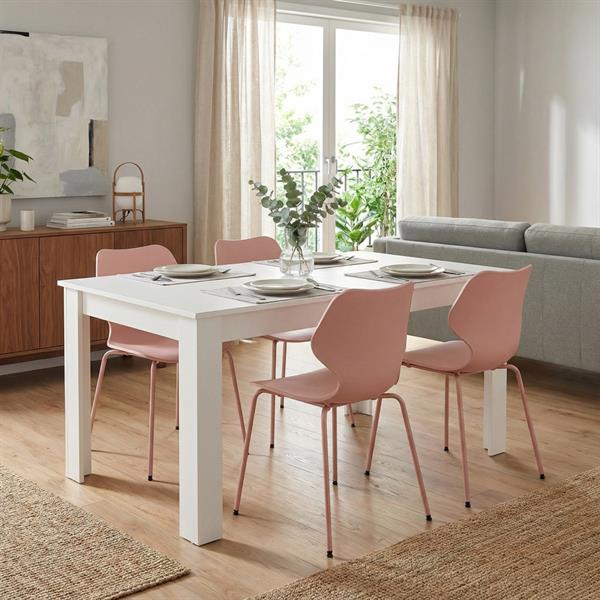 Tavolo estensibile bianco 140-190x90x77 cm - Harper