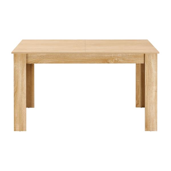 Tavolo rettangolare estendibile rovere naturale 140-190x90x77 cm - Harper