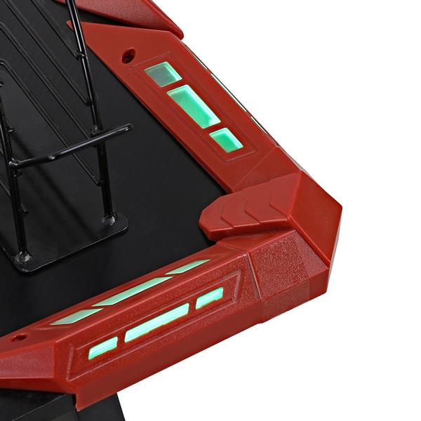 Scrivania Gaming 140 cm con LED RGB  effetto fibra di carbonio - Nitro