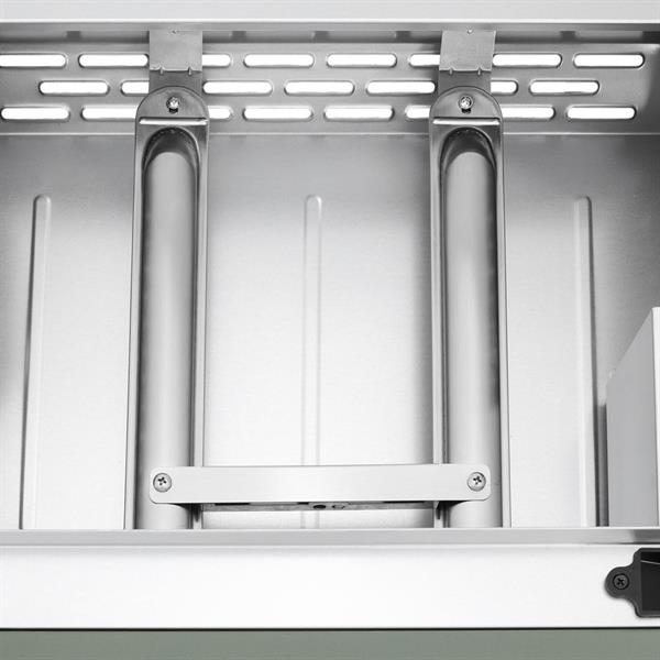 Piastra a gas 2 bruciatori in acciaio inox verde