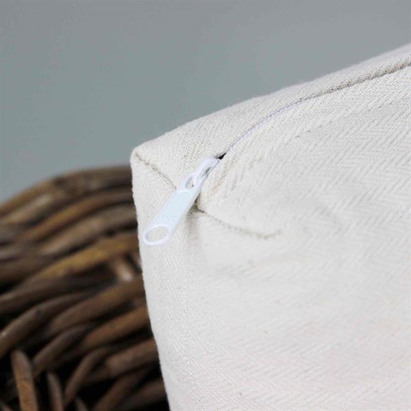Poltrona da esterno in rattan grigio con cuscini ecrù 84x83x73 cm - Kubu