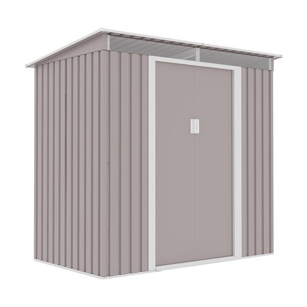 Casetta da giardino in acciaio grigia 201x121 cm – Sky