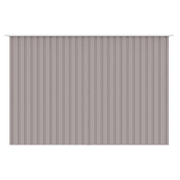 Casetta da giardino grigia in acciaio 261x121 cm con porte scorrevoli grigia - Sky