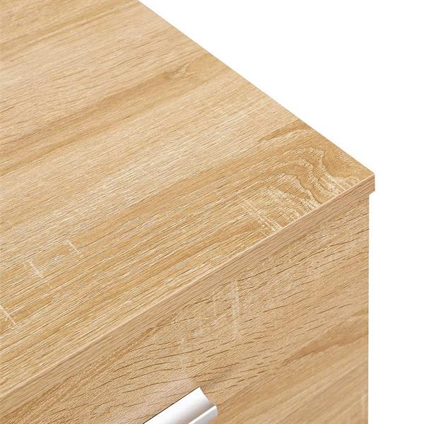 Credenza moderna rovere naturale 120x35x85,5 cm con ante e cassetti – Astor