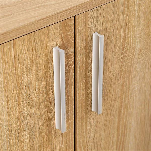 Credenza moderna rovere naturale 120x35x85,5 cm con ante e cassetti – Astor