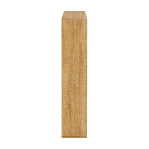 Scarpiera doppia 6 vani bianca e rovere 120x24x114cm - Sky