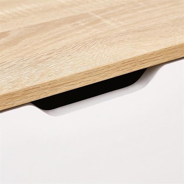 Scarpiera doppia 6 vani bianca e rovere 120x24x114cm - Sky