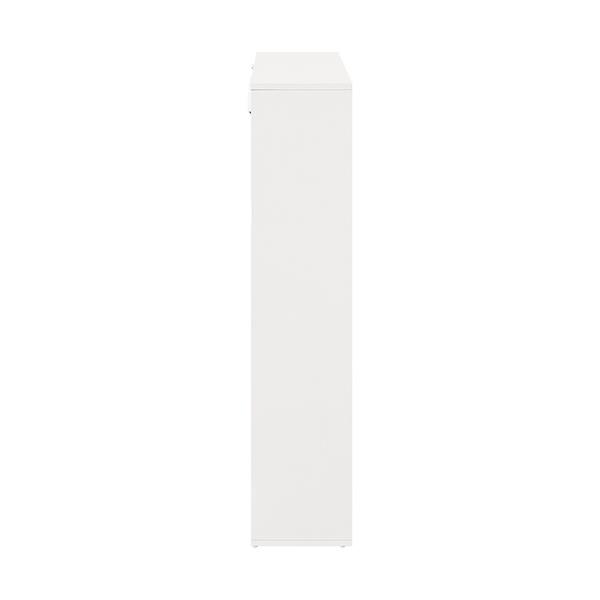 Scarpiera in legno doppia 6 vani bianca 120x24x114cm - Sky