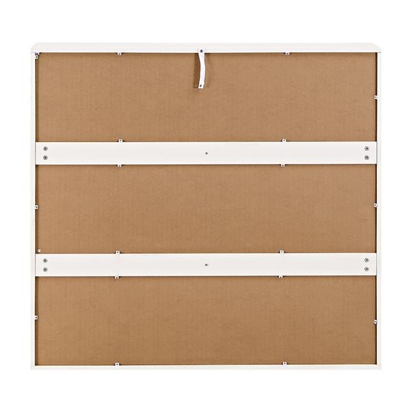 Scarpiera in legno doppia 6 vani bianca 120x24x114cm - Sky