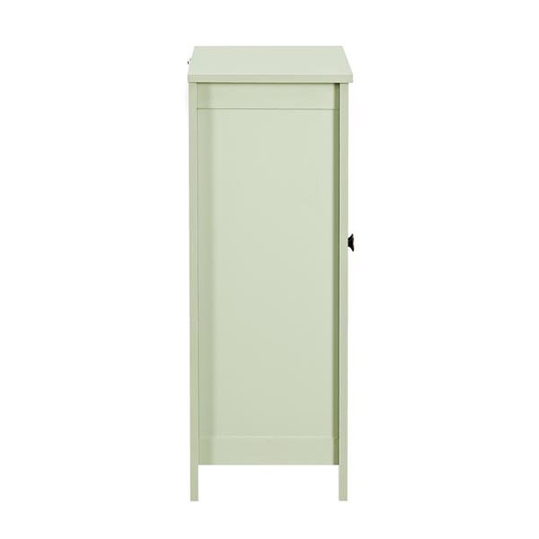 Mobiletto bagno multiuso con 2 ante e ripiani interni verde salvia - Sarah