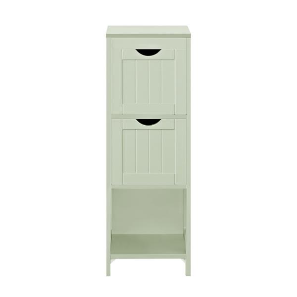 Colonna bagno con 2 cassetti e ripiano verde salvia 30x30x89 cm - Ella