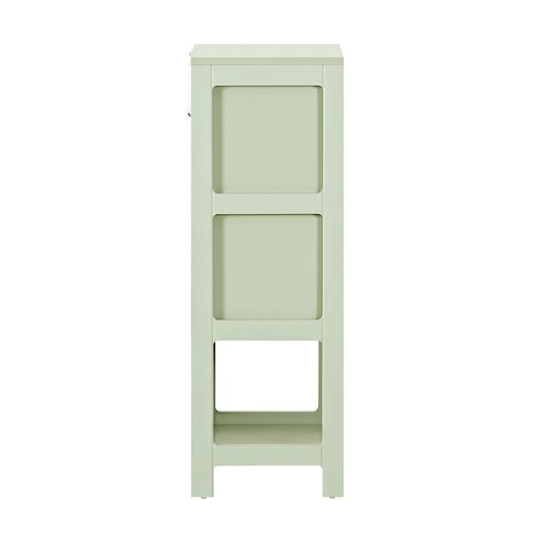 Colonna bagno con 2 cassetti e ripiano verde salvia 30x30x89 cm - Ella