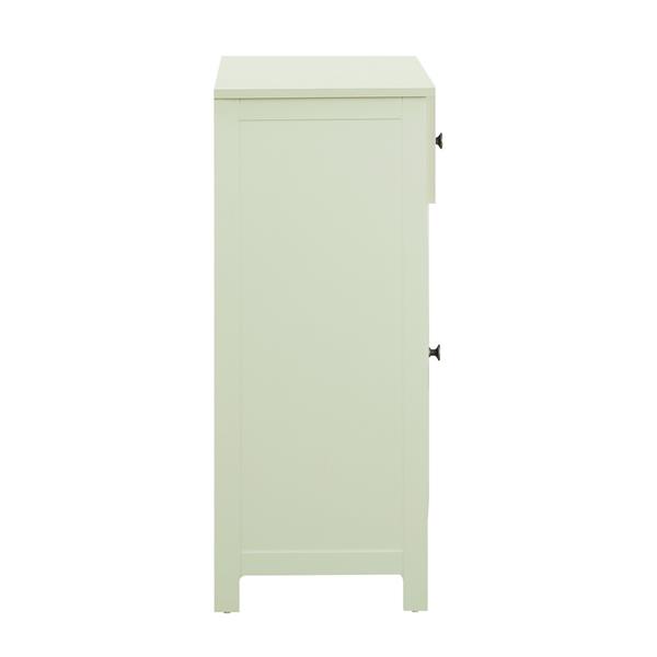 Mobiletto bagno multiuso con cassetto e 2 ante verde salvia 60x35x87cm - Jessica