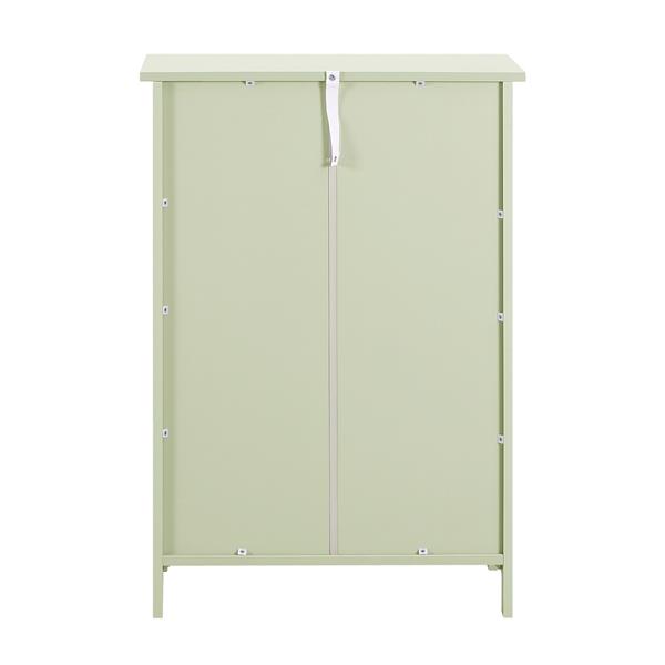 Mobiletto bagno multiuso con cassetto e 2 ante verde salvia 60x35x87cm - Jessica