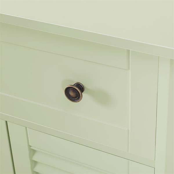 Mobiletto bagno multiuso con cassetto e 2 ante verde salvia 60x35x87cm - Jessica