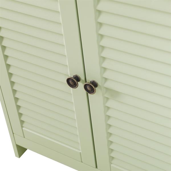 Mobiletto bagno multiuso con cassetto e 2 ante verde salvia 60x35x87cm - Jessica