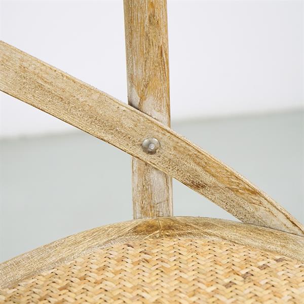 Sedie sala da pranzo in legno naturale e rattan - Cross