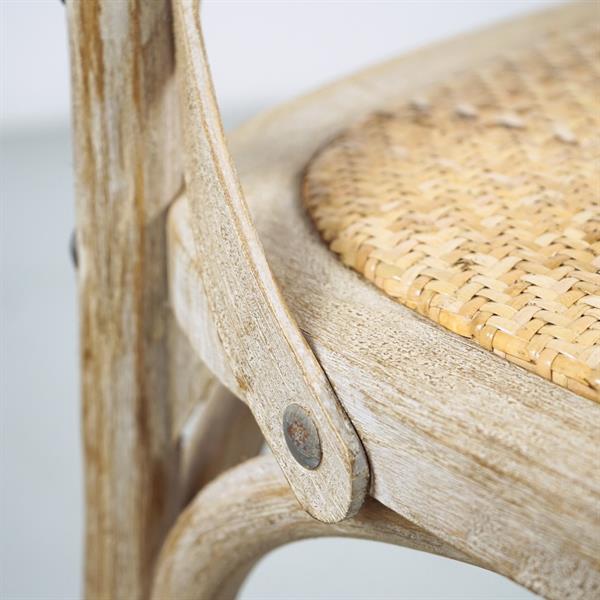 Sedie sala da pranzo in legno naturale e rattan - Cross