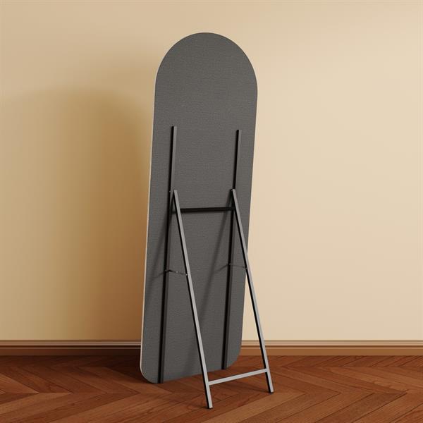 Specchio arco da terra o parete bianco 55x165 cm con cornice in velluto – Archer