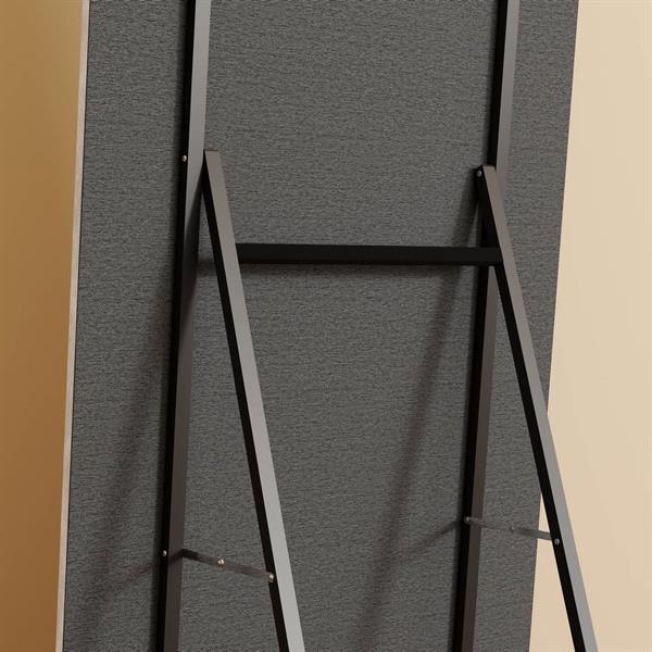 Specchio arco da terra o parete bianco 55x165 cm con cornice in velluto – Archer