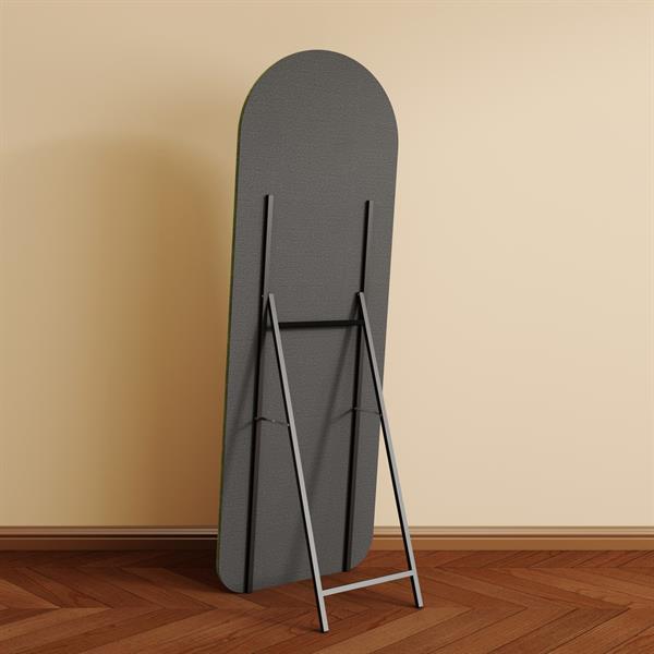 Specchio arco da terra o parete verde 55x165 cm con cornice in velluto – Archer