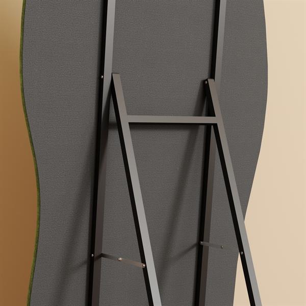 Specchio irregolare da terra o parete verde 55x165 cm con cornice in velluto - Kiwi