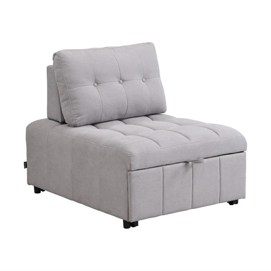 Poltrona letto singolo in tessuto grigio chiaro - Orleans