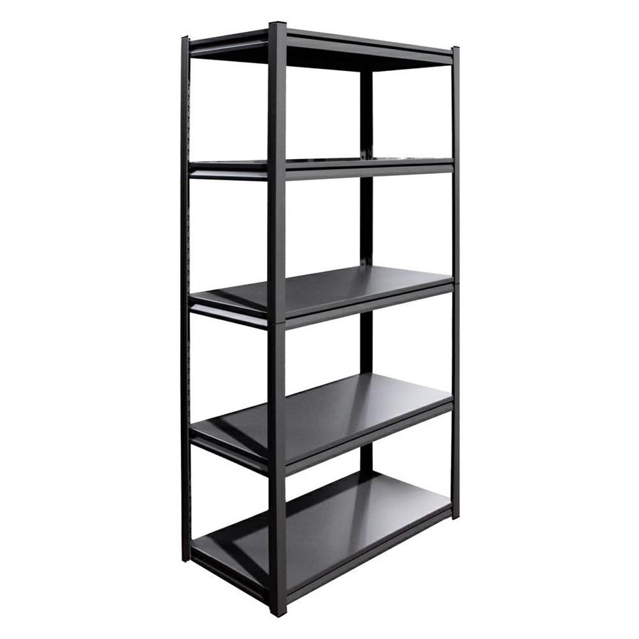 Scaffale in metallo nero 5 ripiani 91x41x183 cm – 175 kg