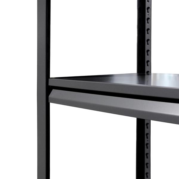 Scaffale in metallo nero 5 ripiani 91x41x183 cm – 175 kg