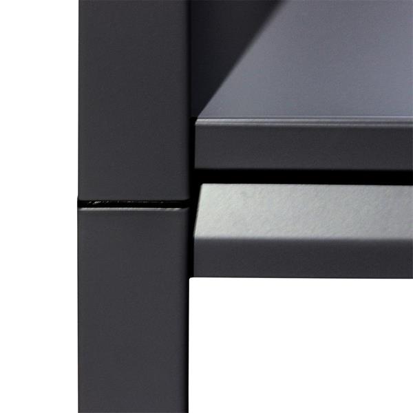 Scaffale in metallo nero 5 ripiani 91x41x183 cm – 175 kg