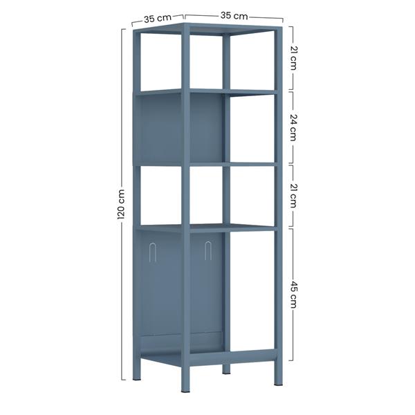 Colonna bagno in metallo 35x35x120cm blu - Pop