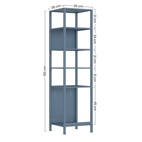 Colonna bagno in metallo 35x35x150cm blu - Pop